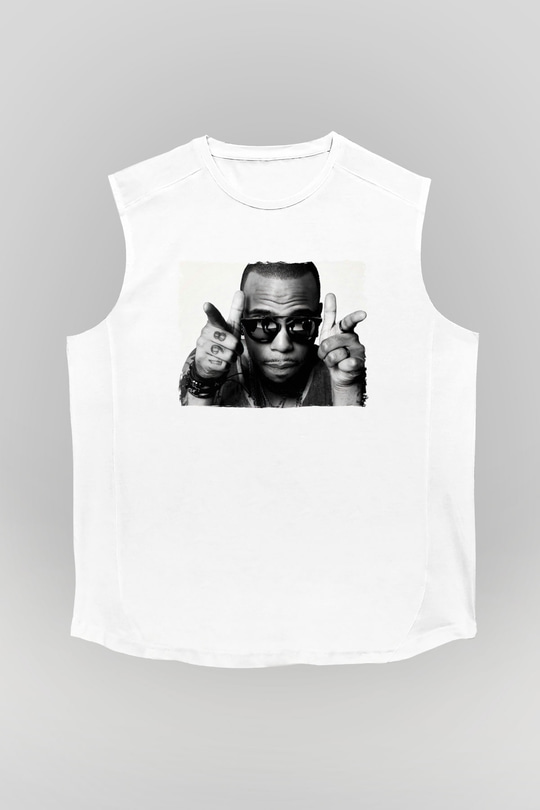 B.o.B Beyaz Unisex Kolsuz Tişört