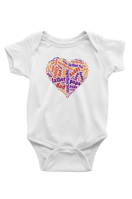 Babalar Günü Baskılı Beyaz Unisex Bebek Body - Zıbın