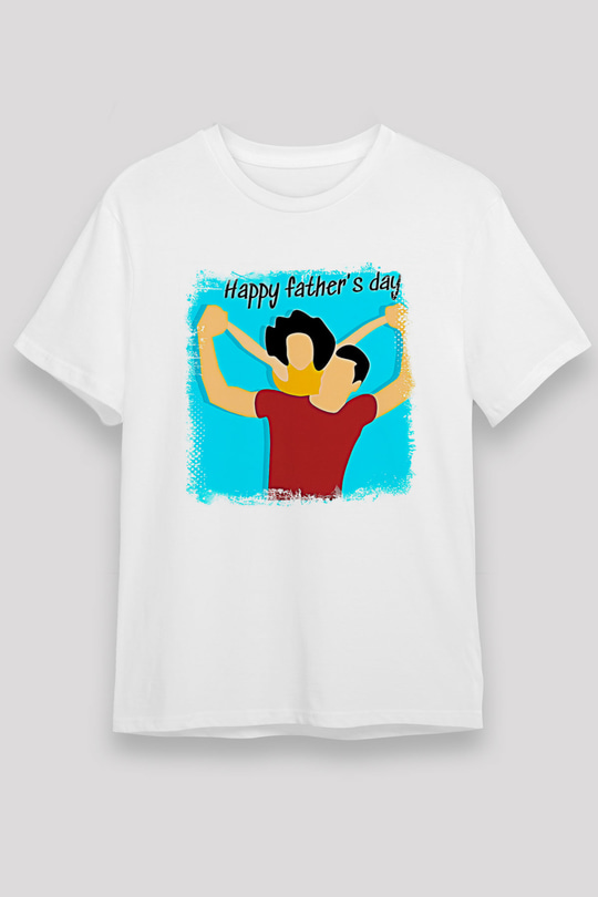 Babalar Günü Unisex Baskılı Beyaz Tişört - Tshirt