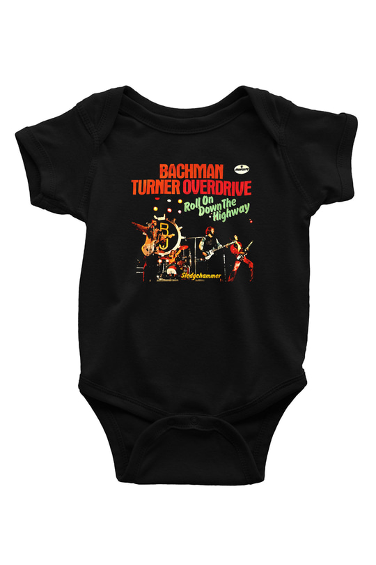 Bachman-Turner Overdrive Baskılı Siyah Bebek Body - Zıbın