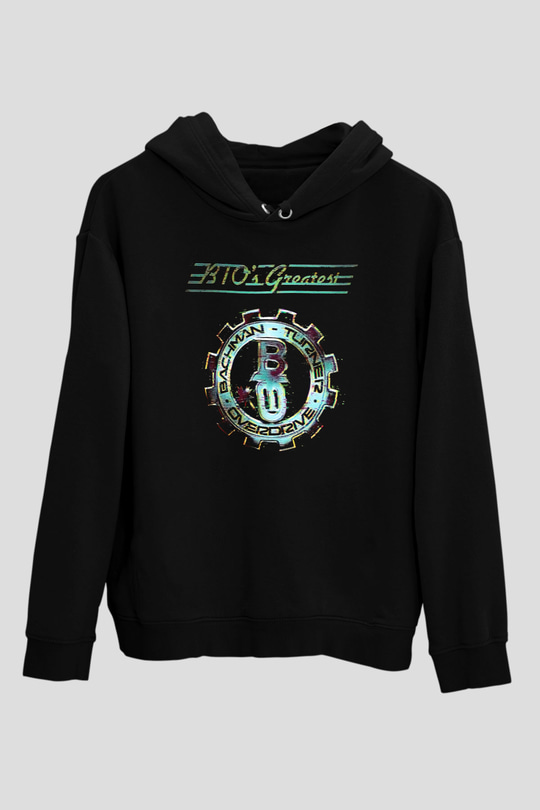 Bachman-Turner Overdrive Siyah Unisex Kapüşonlu Sweatshirt