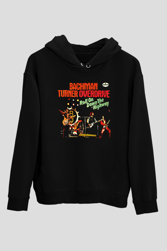 Bachman-Turner Overdrive Siyah Unisex Hoodie