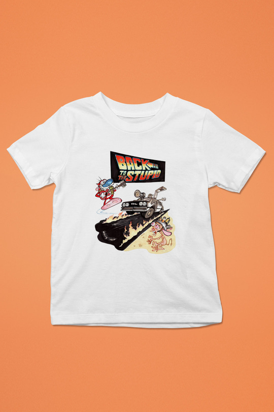 Back to the future Geleceğe Dönüş Baskılı Beyaz Unisex Çocuk Tişört
