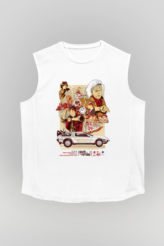 Back to the future Geleceğe Dönüş Beyaz Unisex Kolsuz Tişört