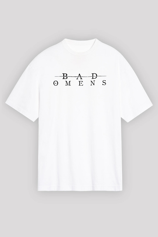 Bad Omens Baskılı Beyaz Unisex Oversize Tişört - Tshirt