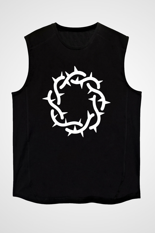 Bad Omens Baskılı Unisex Siyah Kolsuz Tişört - Tshirt