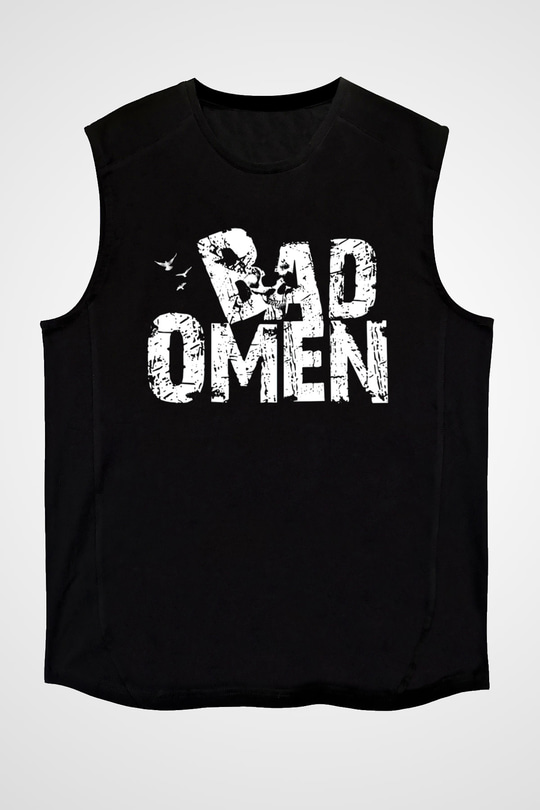 Bad Omens Baskılı Unisex Siyah Kolsuz Tişört - Tshirt