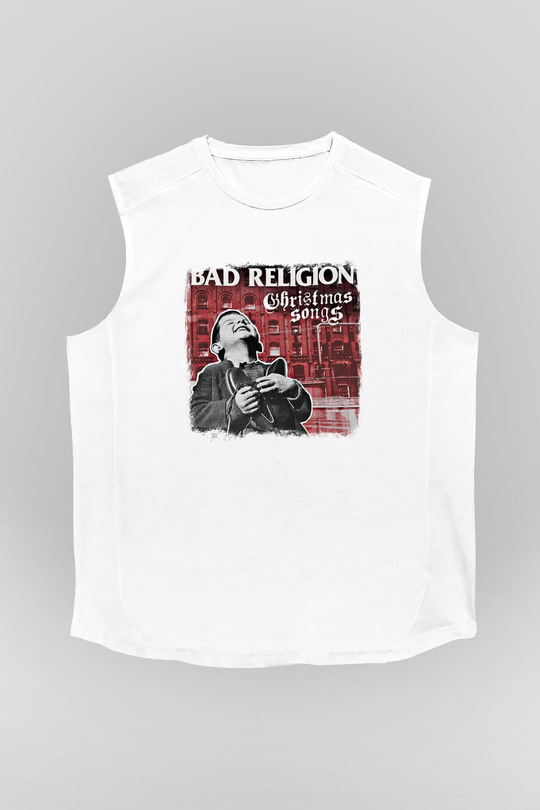 Bad Religion Baskılı Unisex Beyaz Kolsuz Tişört