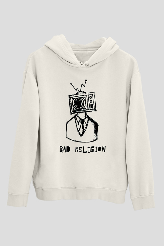 Bad Religion Beyaz Unisex Kapüşonlu Sweatshirt