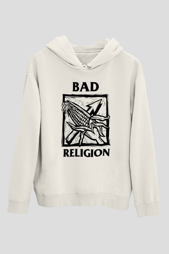 Bad Religion Beyaz Unisex Kapüşonlu Sweatshirt