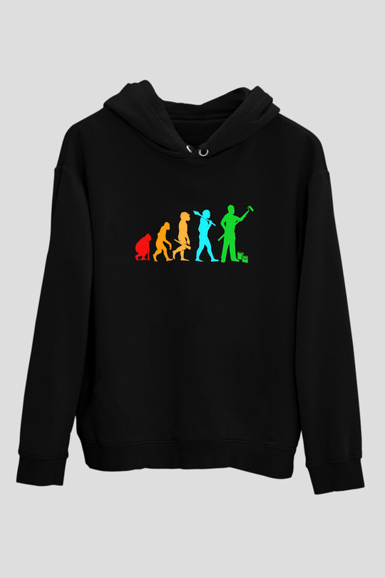 Badanacı Siyah Unisex Kapüşonlu Sweatshirt