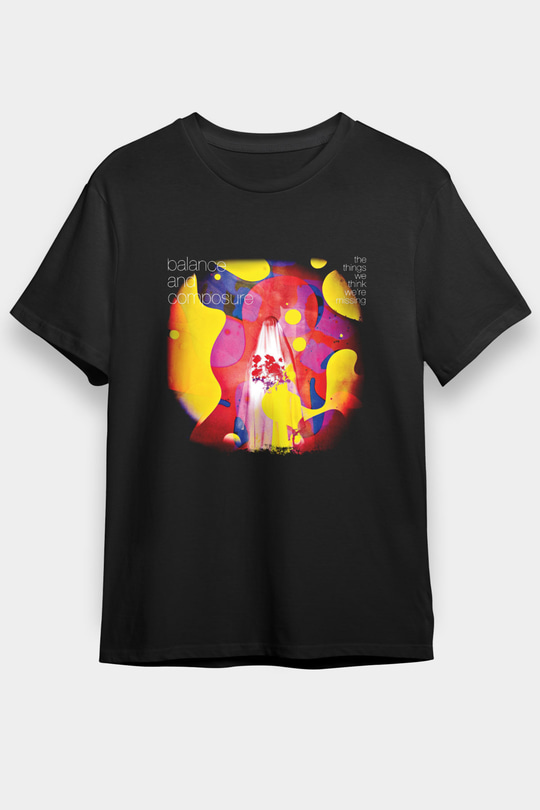 Balance and Composure Baskılı Unisex Siyah Tişört