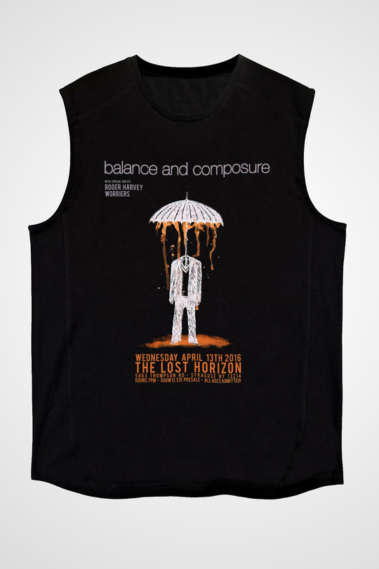 Balance and Composure Siyah Unisex Kolsuz Tişört