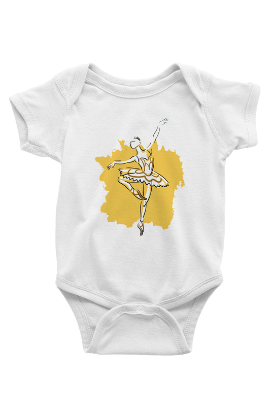 Bale Baskılı Beyaz Unisex Bebek Body - Zıbın