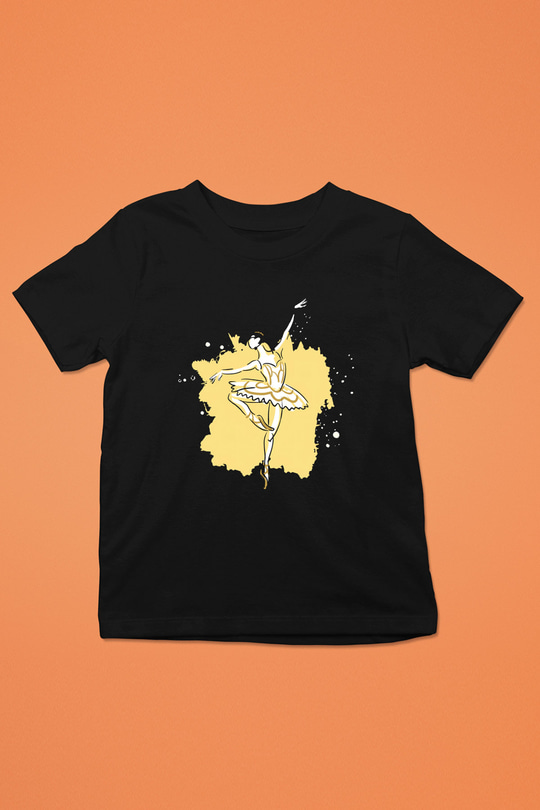 Bale Baskılı Siyah Unisex Çocuk Tişört