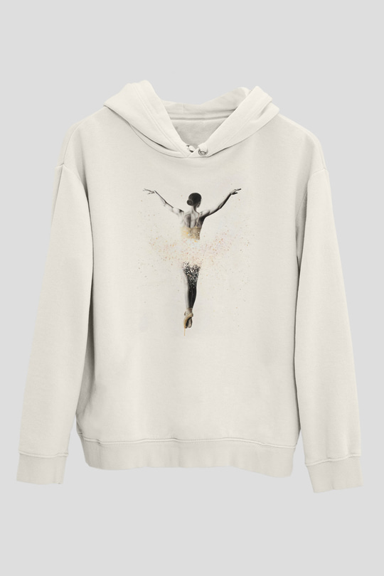Bale Beyaz Unisex Hoodie