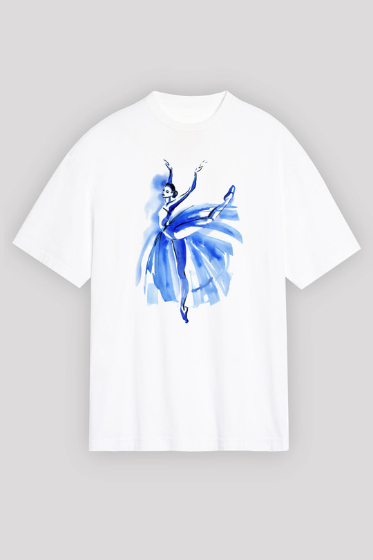 Bale Beyaz Unisex Oversize Tişört T-Shirt