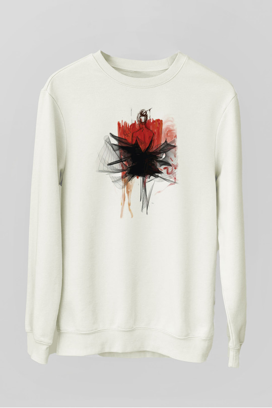 Bale Beyaz Unisex Sweatshirt