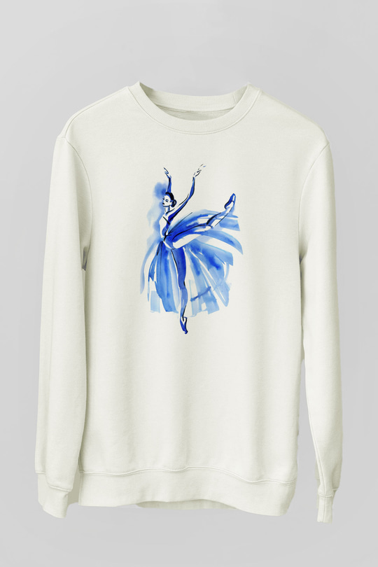 Bale Beyaz Unisex Sweatshirt