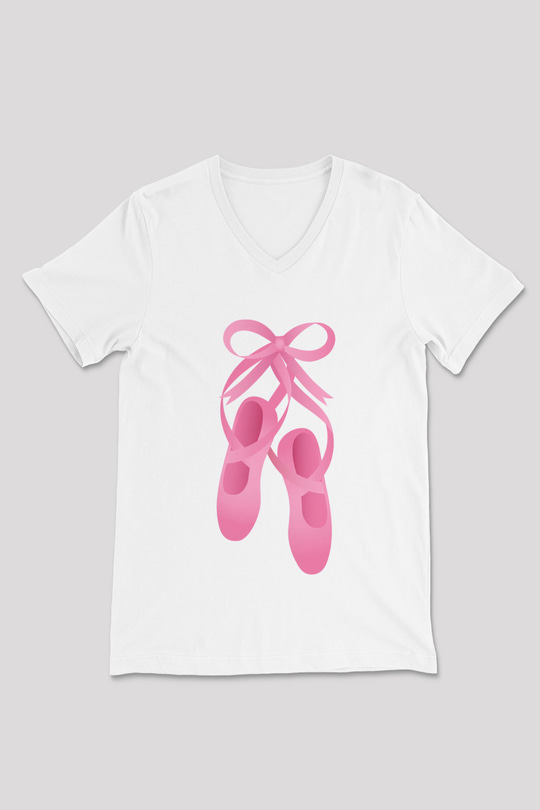 Bale Beyaz Unisex V Yaka Tişört T-Shirt