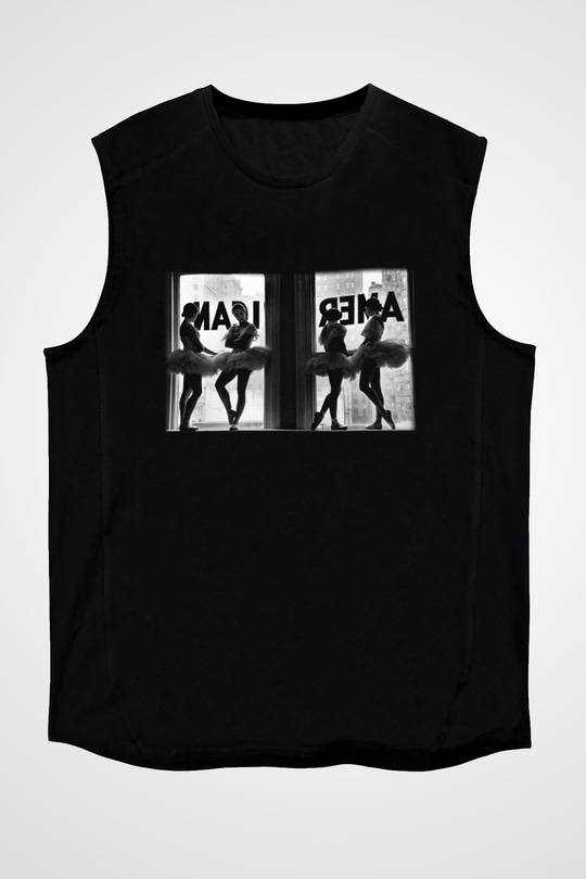 Bale Siyah Unisex Kolsuz Tişört