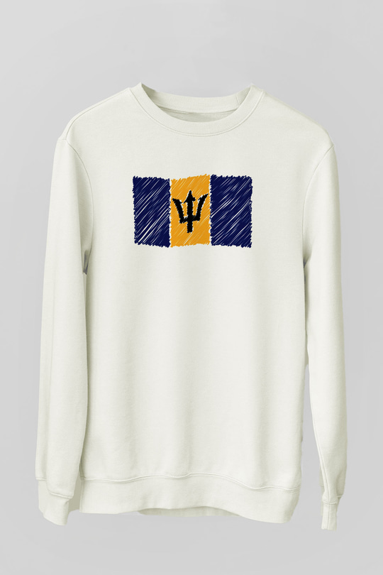 Barbados Beyaz Unisex Sweatshirt