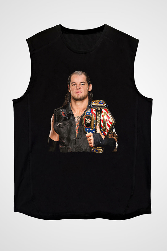 Baron Corbin Baskılı Unisex Siyah Kolsuz Tişört - Tshirt