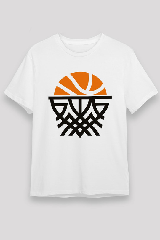 Basketbol Beyaz Unisex Tişört T-Shirt - TişörtFabrikası