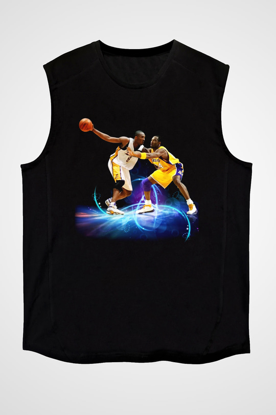 Basketbol Siyah Unisex Kolsuz Tişört