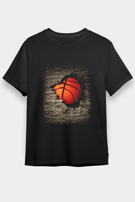 Basketbol Siyah Unisex Tişört T-Shirt - TişörtFabrikası