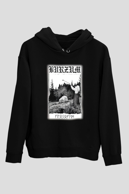 Bathory Siyah Unisex Kapüşonlu Sweatshirt