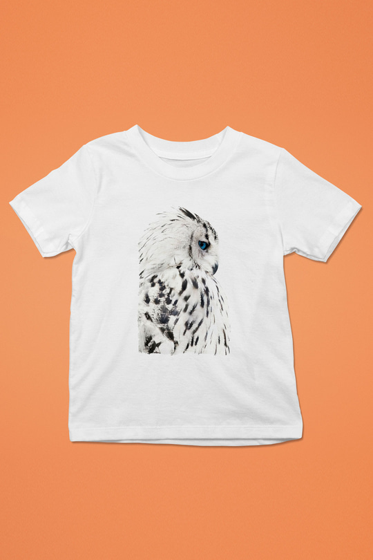 Baykuş Beyaz Unisex Çocuk Tişört