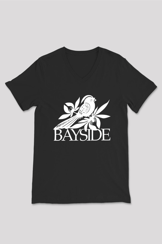 Bayside Siyah Unisex V Yaka Tişört