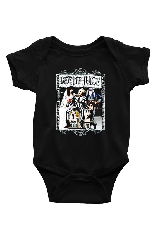 Beetlejuice Beterböcek Siyah Bebek Body - Zıbın