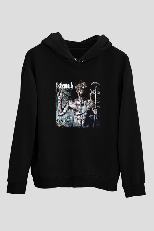 Behemoth Baskılı Unisex Siyah Hoodie