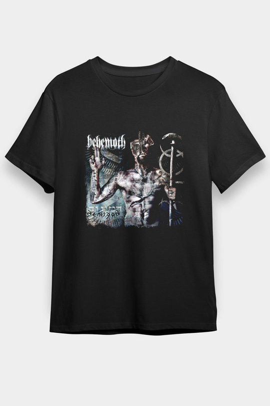 Behemoth Baskılı Unisex Siyah Tişört