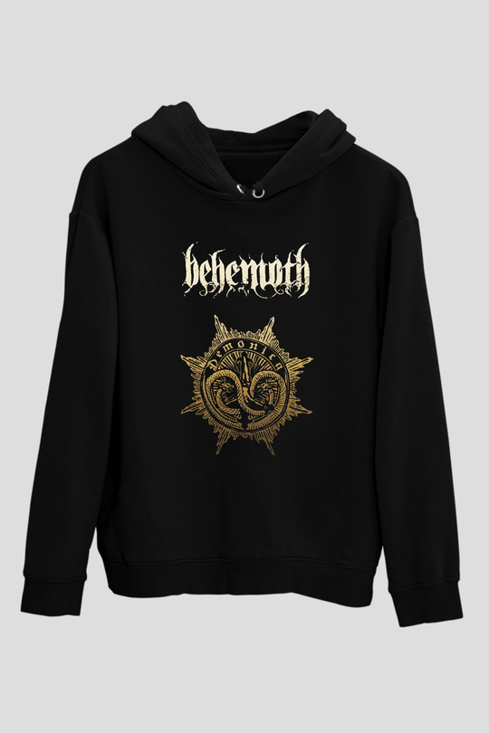 Behemoth Siyah Unisex Kapüşonlu Sweatshirt