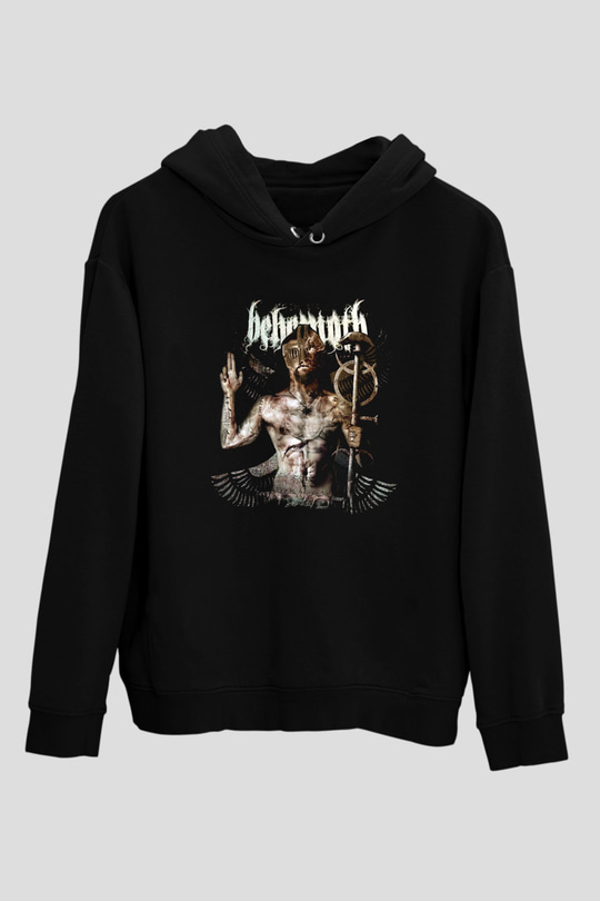 Behemoth Siyah Unisex Kapüşonlu Sweatshirt