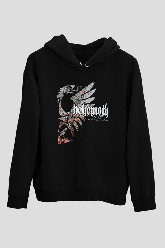 Behemoth Siyah Unisex Kapüşonlu Sweatshirt