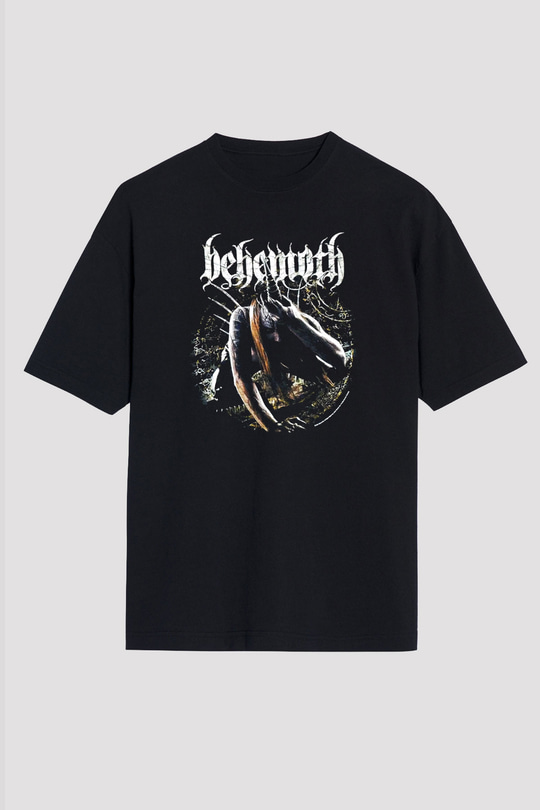 Behemoth Siyah Unisex Oversize Tişört T-Shirt