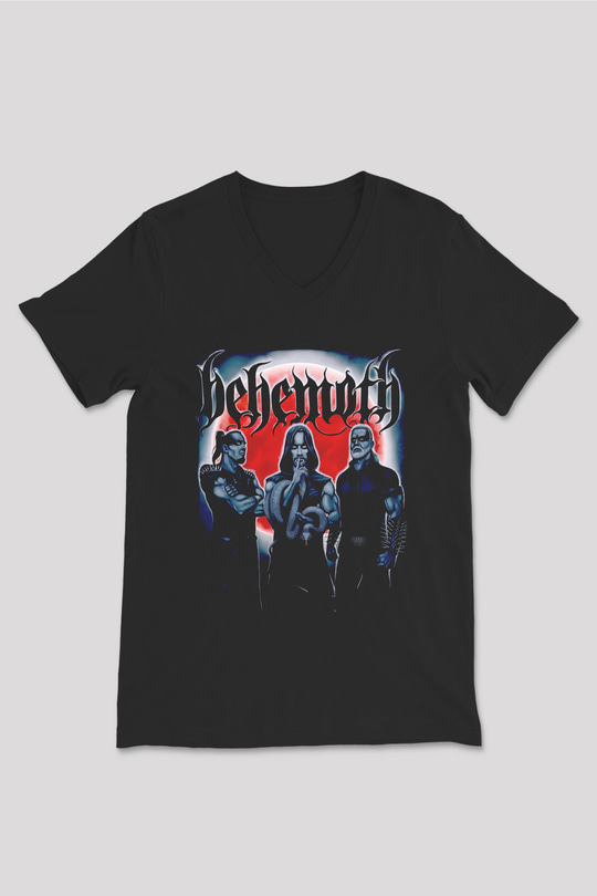 Behemoth Siyah Unisex V Yaka Tişört