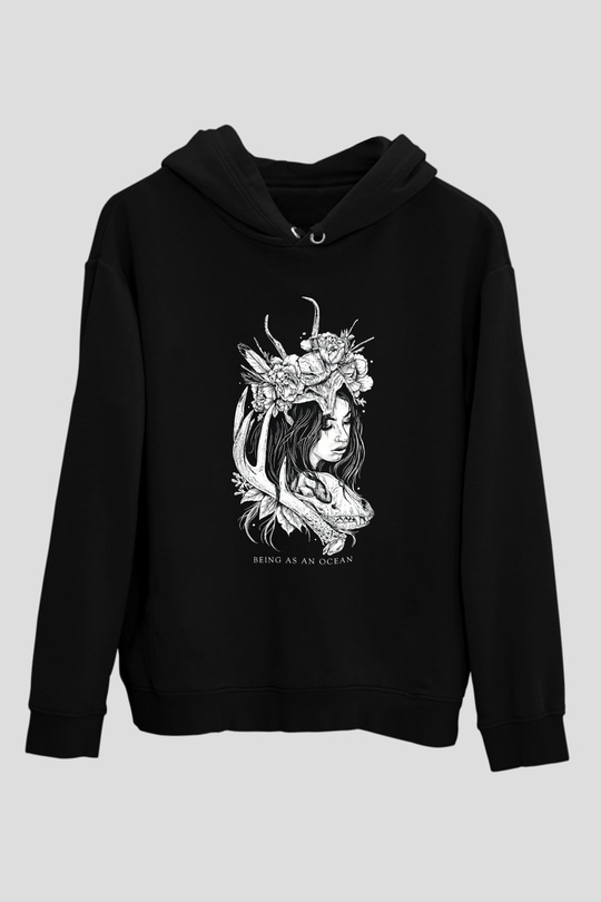 Being as an Ocean Siyah Unisex Kapüşonlu Sweatshirt