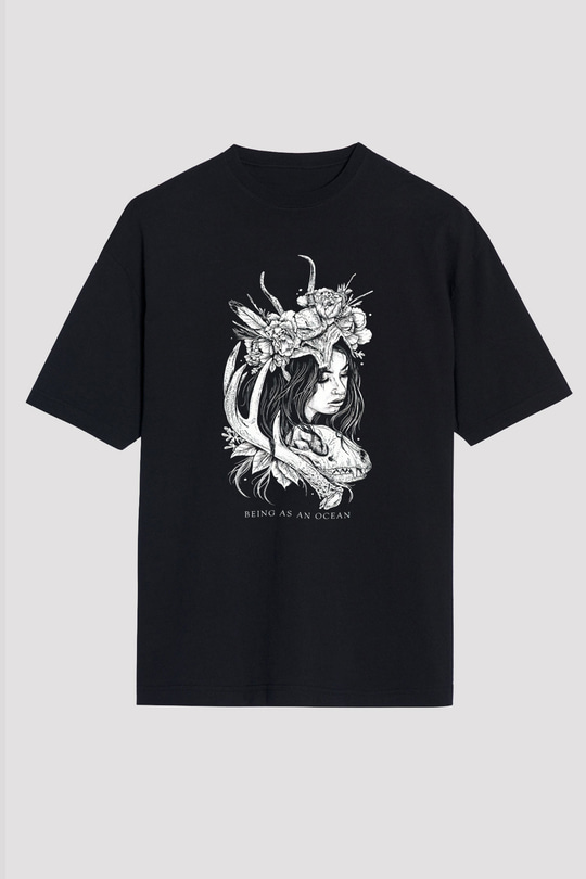 Being as an Ocean Siyah Unisex Oversize Tişört T-Shirt