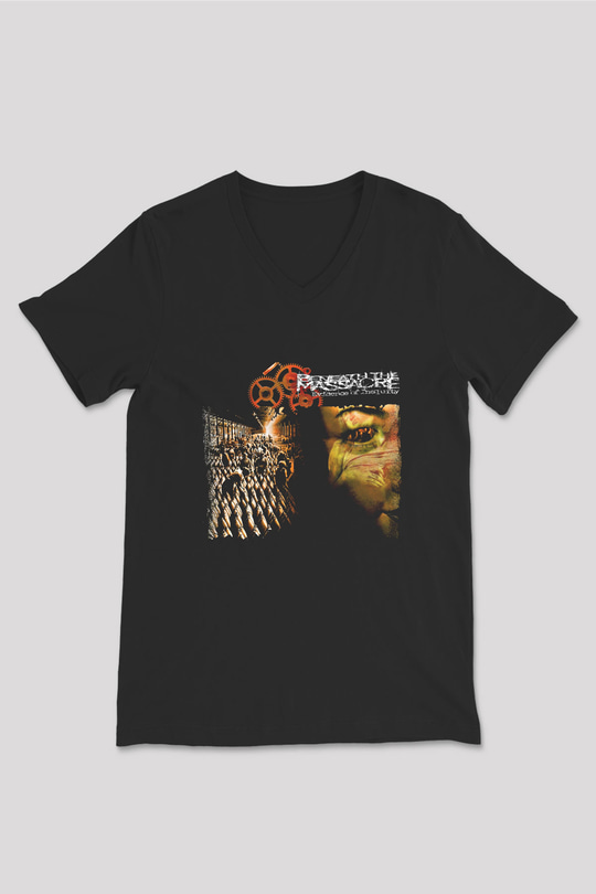 Beneath the Massacre Baskılı Unisex Siyah V Yaka Tişört