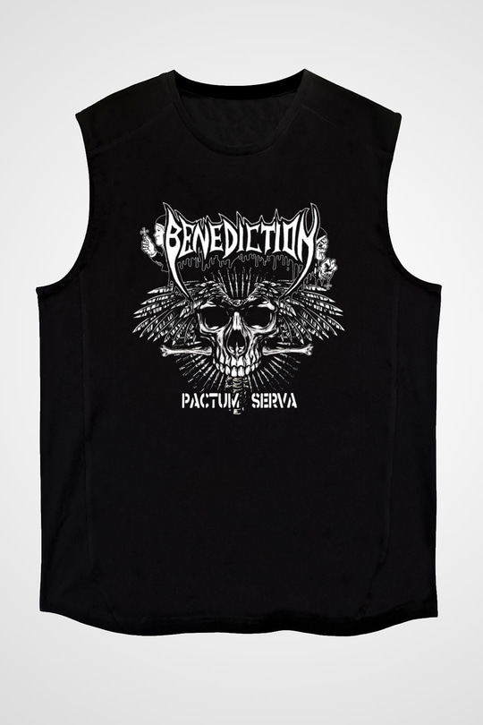 Benediction Siyah Unisex Kolsuz Tişört