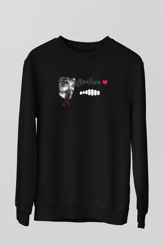 Benjamin Franklin Siyah Unisex Sweatshirt