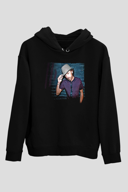 Benny Benassi Siyah Unisex Kapüşonlu Sweatshirt