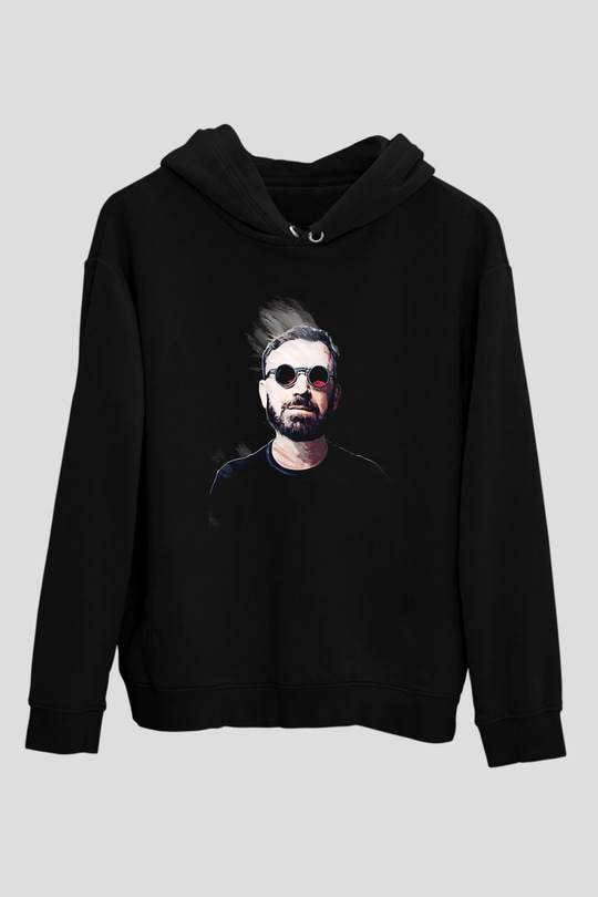 Benny Benassi Siyah Unisex Kapüşonlu Sweatshirt
