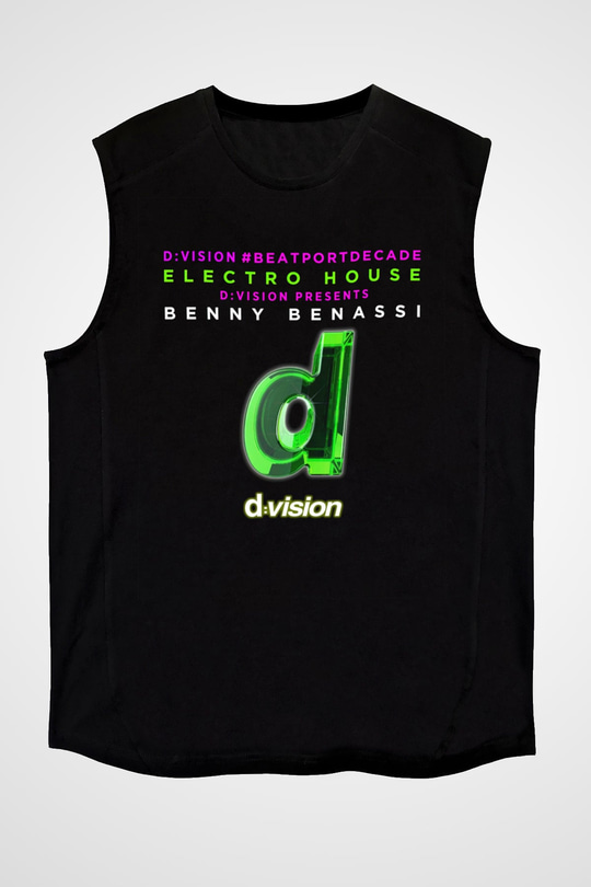 Benny Benassi Siyah Unisex Kolsuz Tişört