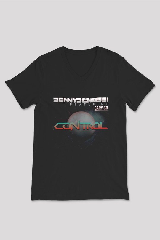 Benny Benassi Siyah Unisex V Yaka Tişört
